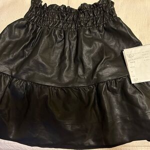 The Somerset Mini Skirt: Faux Leather Edition Small